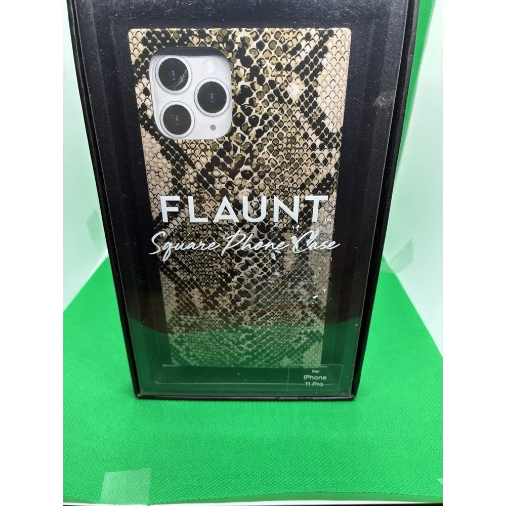 FLAUNT NEW OEM Square Magsafe Case for iPhone 11 Pro Max  Snake Skin BRAND NEW